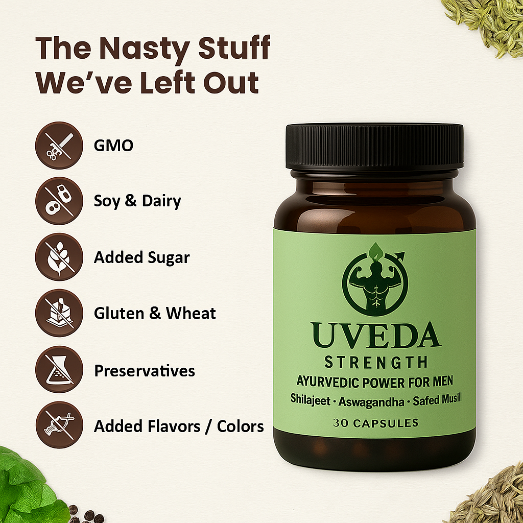 Uveda Strength Oil + Capsules – For Men 50%off