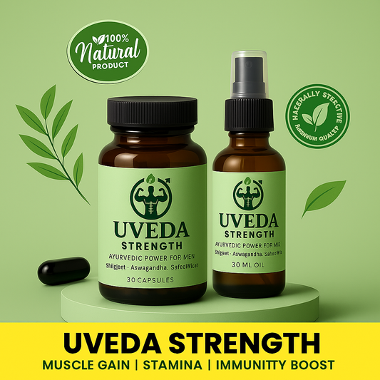 Uveda Strength Oil + Capsules – For Men 50%off